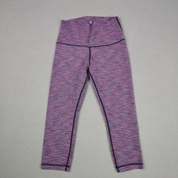 Lululemon Leggings Lot Women 4/6 Multicolor Cropped Athleisure Yoga Gym 6 Count - Picture 10 of 16